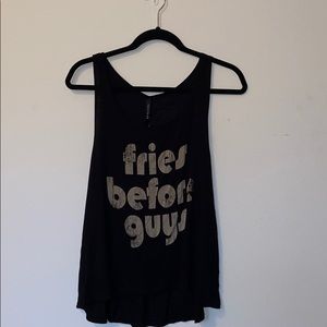 Tank Top Fries before Guys  Boutique